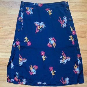 Madewell 100% silk midi skirt